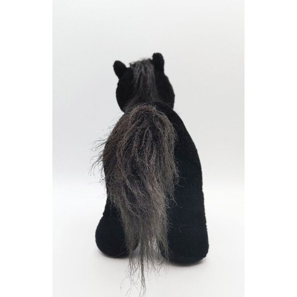 GANZ WEBKINZ HM145 Black Stallion Horse 9 Inches Stuffed Animal Plush Toy - Picture 4 of 5